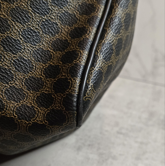 CELINE Macadam Coated Canvas Boston Bag - Picture 9 of 16